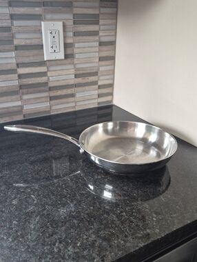 Paderno Professional Full Stainless Steel Frying Pan With Copper Layer